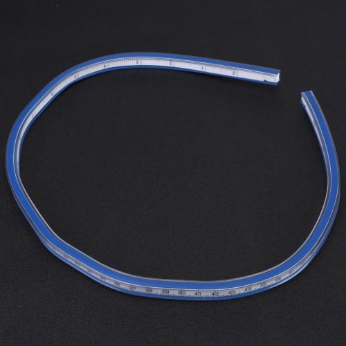 Qiilu Flexible Curved Ruler, Curve Ruler, Ruler Tape Measure, Flexible Measuring Tool, Drafting Tool, Craft Supplies, Drafting Ruler (60cm)