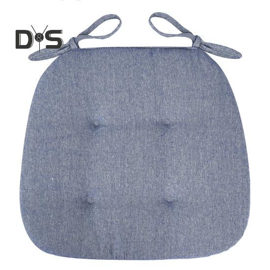 Chair Cushion with Anti-slip Fixing Strap Thickened Sponge Padding Soft Elastic Horse Hoof Shape Chair Cushion Home Kitchen Office Patio Seat Pad