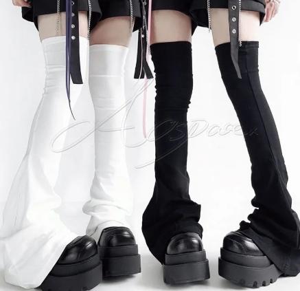 Calze a coscia Y2K Elasticità Dimagranti Ginocchiere Stile Giapponese Femboy Piccante Sopra il ginocchio Polsini a forma di corno Accessori Sexy