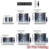 2D FLAT PRINTING 2pcs Curtains (Without Rod) Wolf In Snowy Forest Print Popular Curtains Prints Light Filtering Curtains