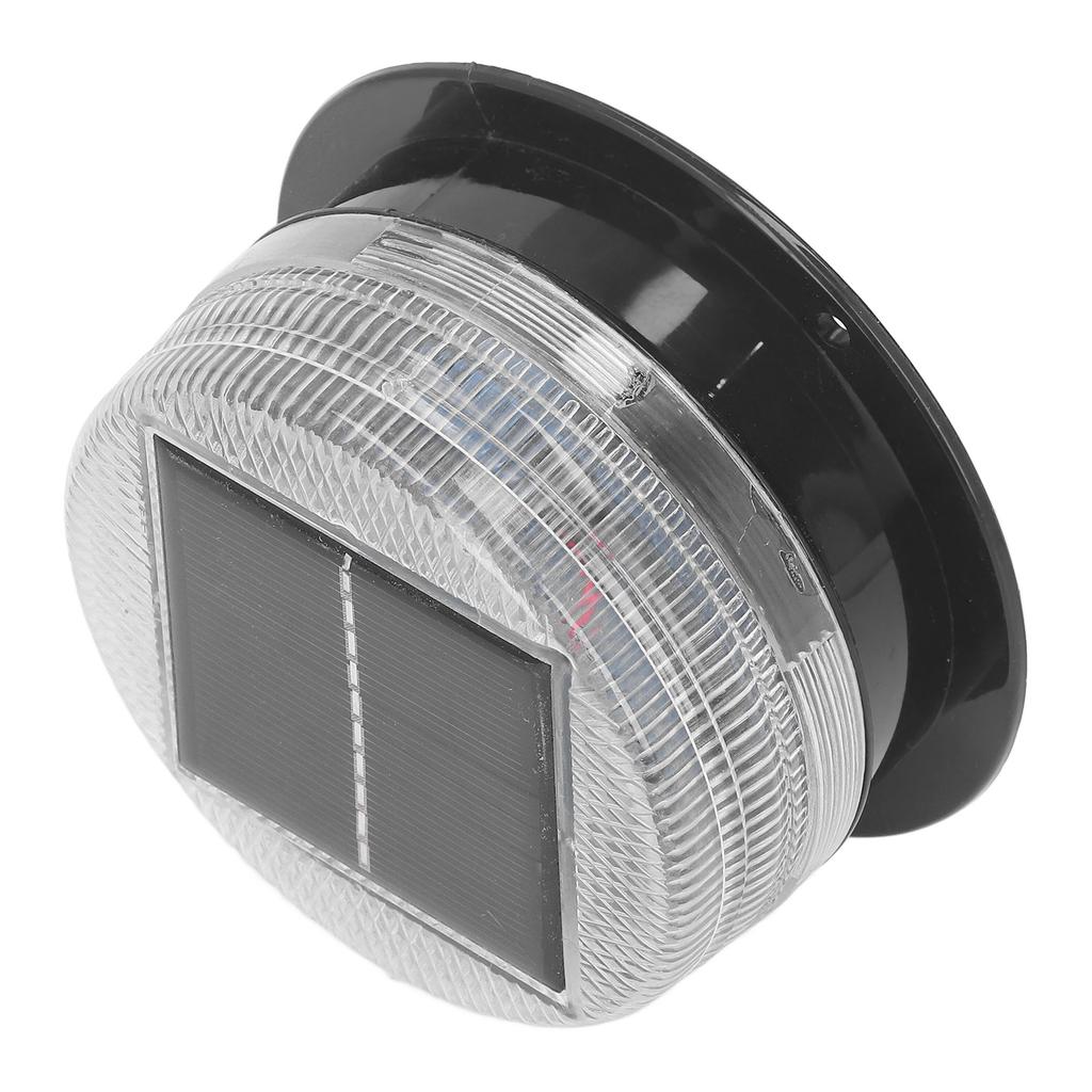 Solar-Warnleuchte 6 LED-Perlen Rot Blau Abwechselnd Wasserdicht Rund Tragbar Straßenwarnleuchte