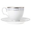 Noritake Cup & Saucer Set (Coffee & Tea), 250cc, Hampshire Platinum, 5-piece set, Fine Porcelain, F91988/4336