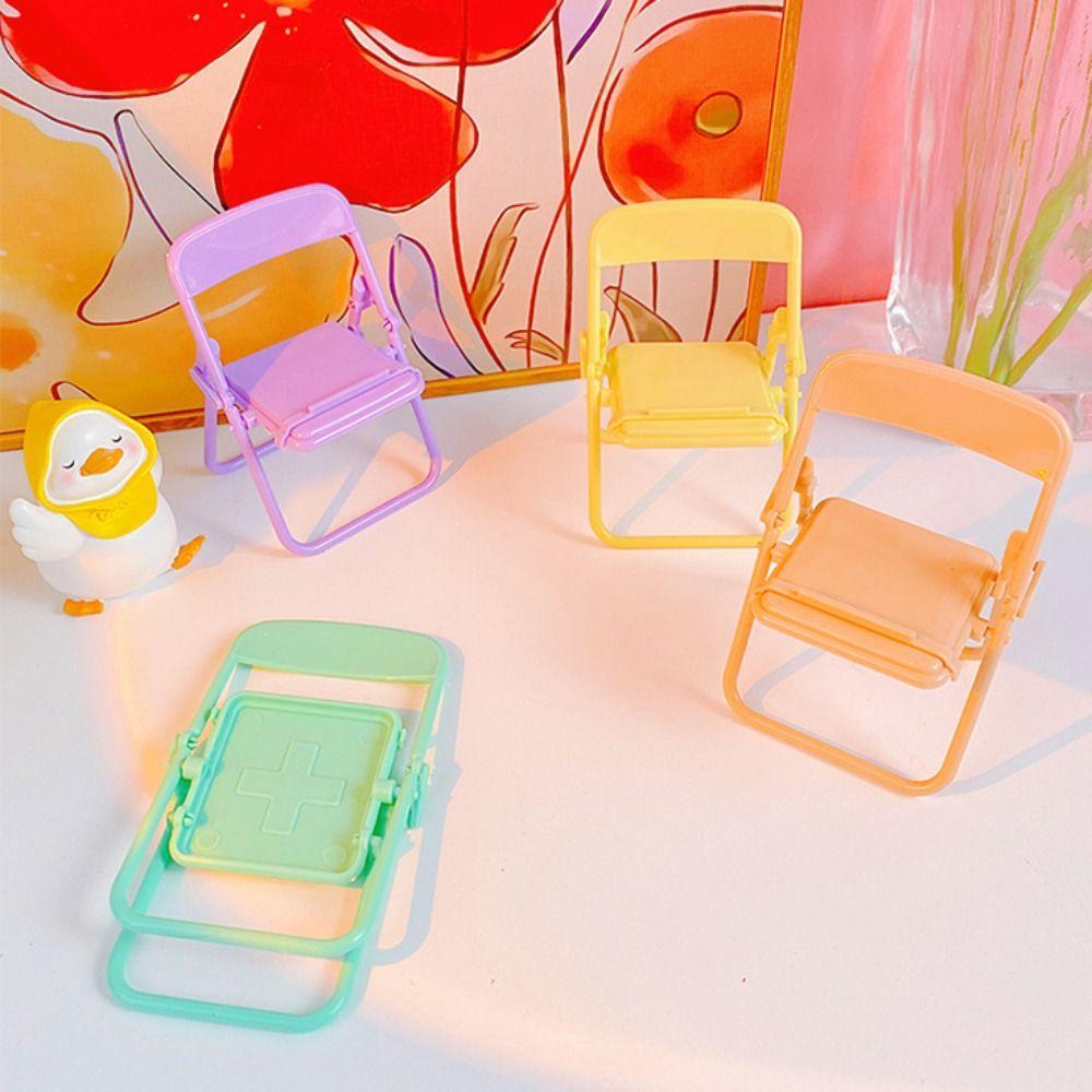 

Plastic Mobile Phone Holder Mini Chair Mini Phone Holder Cute Mini Chair Phone Stand Women розовый