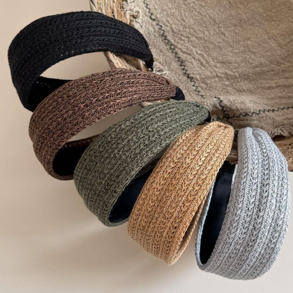 Headwear Knitted Headband Non Slip Hair Hoop New Wide Hair Band For Women Girls