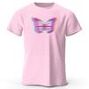 Butterfly with Psychedelic Eyes Pure Cotton Short Sleeved Summer Men Loose Oversized Comfortable Sports Tshirt Daily Casual Top