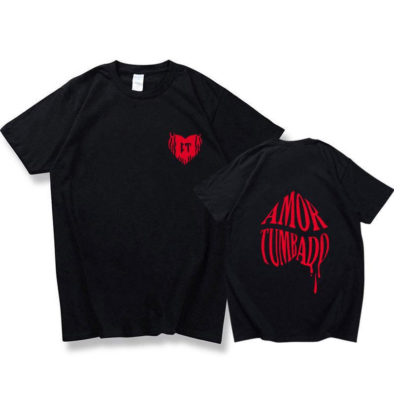 

Natanael Cano Amor Tumbado Cotton T-Shirt, Casual Loose Short-Sleeved Top For Men And Women 2XL