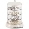 Rotating Transparent Jewelry Storage Box for Earrings, Necklaces, and Hair Accessories