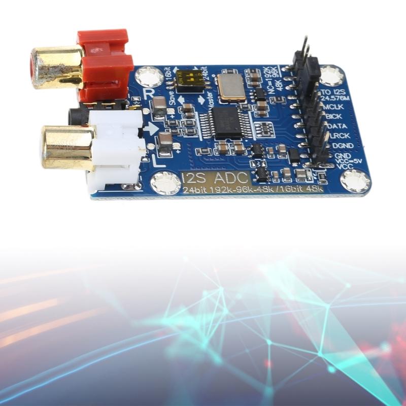 I2S ADC HiFi ADC Acquisition Card Module WM8782S Masters Slave Modes Development Board 24BIT 192K 96K 48K