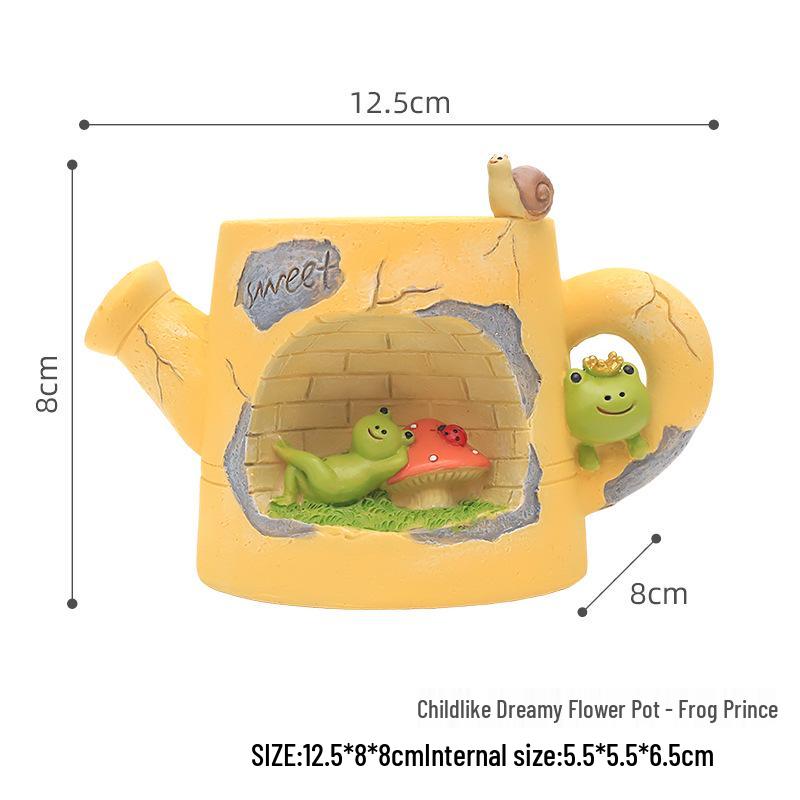 Creative Cartoon Succulent Pot: Fun Desktop Decor for Micro Landscapes