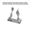 Support de rame de bateau de remplacement en acier inoxydable Universel Durable Support mural Tube Support Clips Clips à ressort Argent Support de crochet de bateau