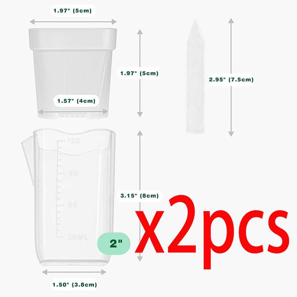 

Mini Self Watering Pots for Indoor Plants-2 Small Clear Planter,Plastic Automatic-Watering Pot for African Violet,Alocasia,Hoya