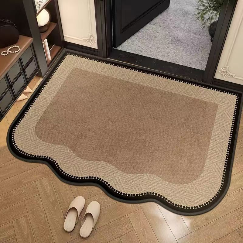 Entrance Door Mat Shaped Foyer Entrance Mat Earth Foot Mat Dirt Resistant and Wear-resistant Door Mat
