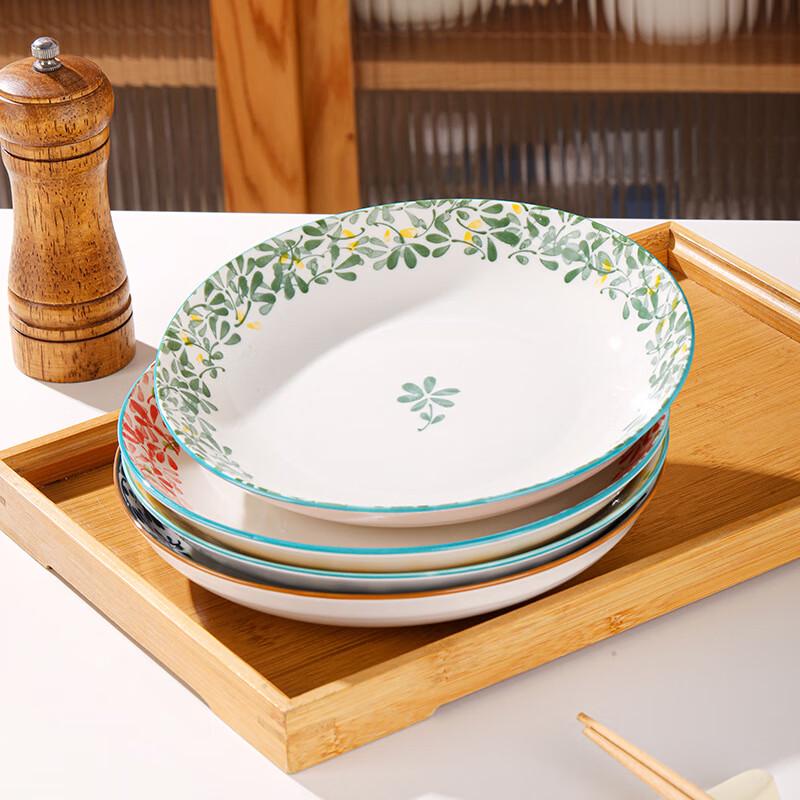 Four Seasons Blossom Ceramic Salad Plate Set
