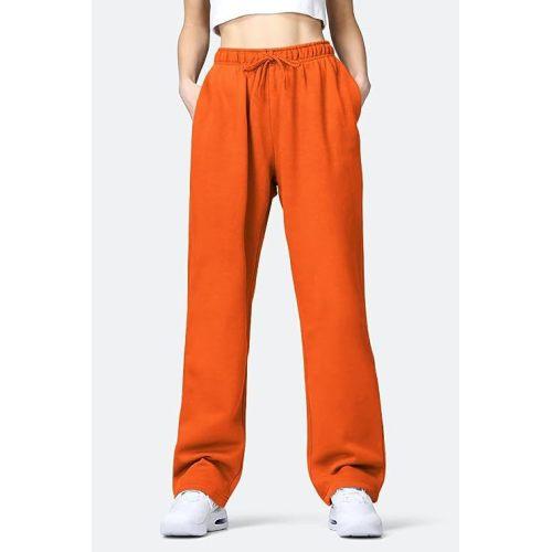 Women's Solid Color High Waisted Loose Casual Sports Pants clothes sale