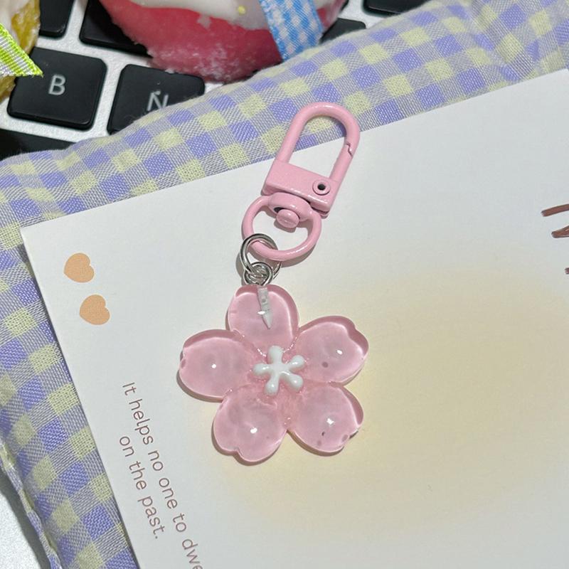 Przezroczysty Wisiorek Kwiat Wiśni Breloczek Dla Dziewcząt Kobiet Brelok Słodki Kreatywny Akcesoria Dekoracyjne do Plecaka Prezenty