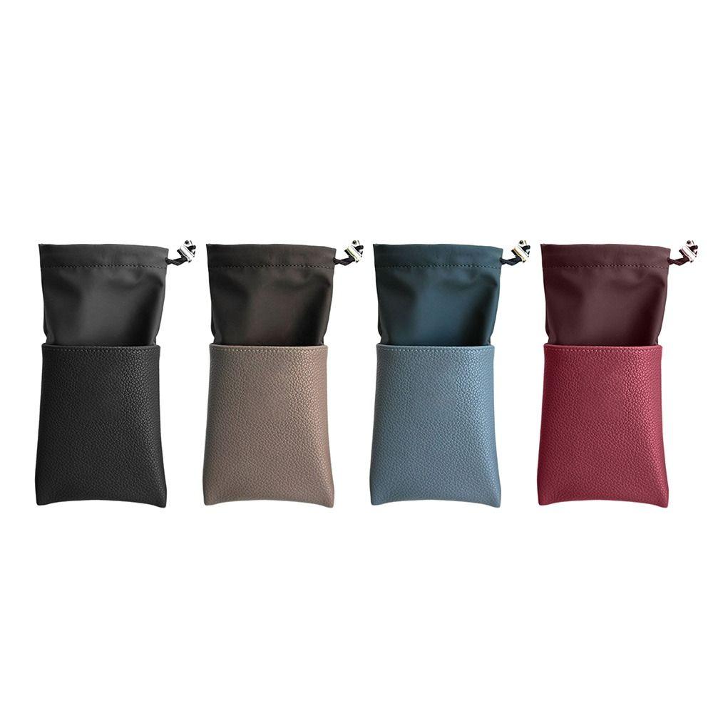 Drawstring Sunglasses Pouch PU Leather SunGlasses Holder Hanging Sunglasses  Eyewear Accessories