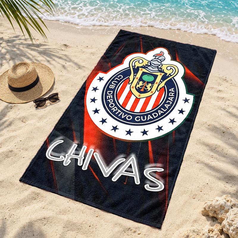 Deportivo Guadalajara Microfiber Beach Towel Quick Dry Sand Free Lightweight Beach Towels for Travel Swimming Camping