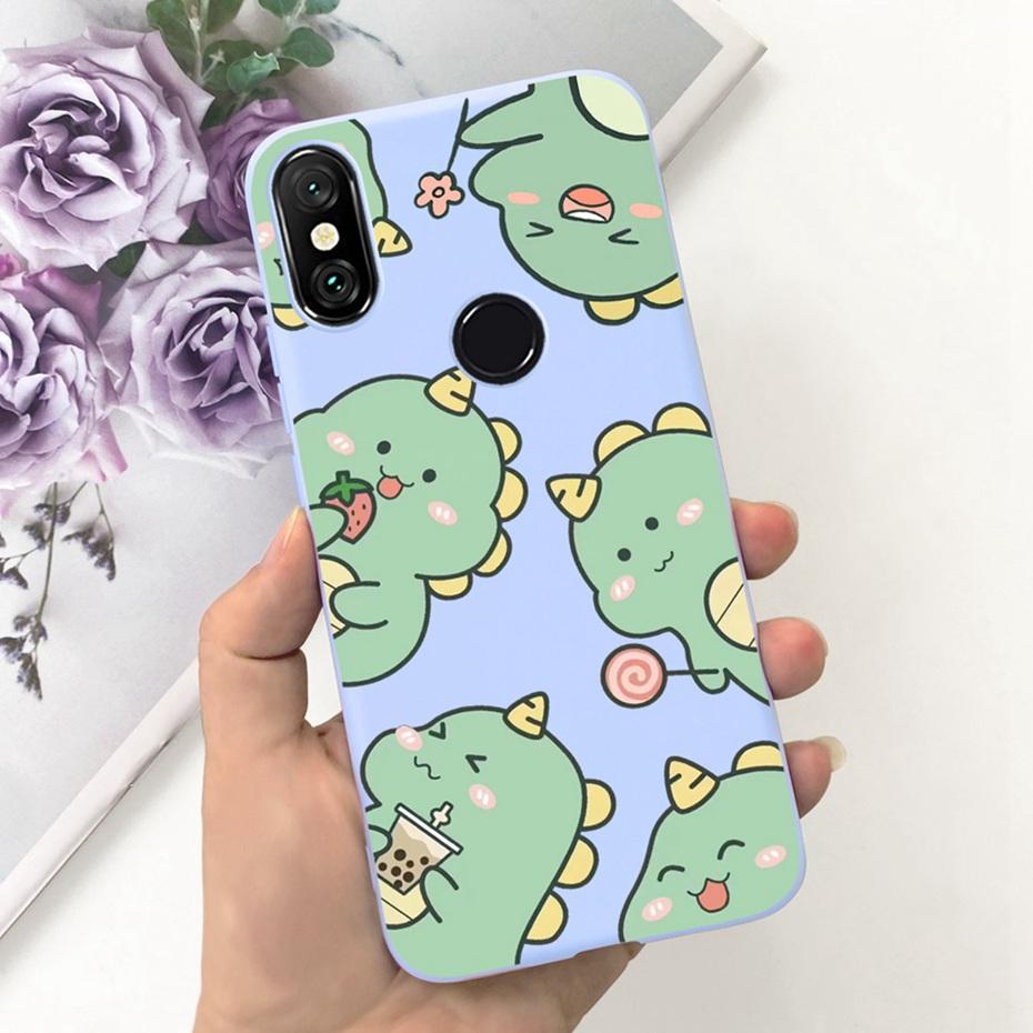 Case For Xiaomi Mi A2 Lite 5.84" Cute Animal Cartoon Candy Color Soft Silicone Phone Bumper For Xiaomi Mi A2lite Back Cover