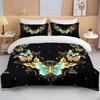10 Sizes Gold Butterfly Bedding Set Luxury Black Duvet Cover Bedclothes 3d Printed Comforter Bedding Sets For AdultsCute Bed Set