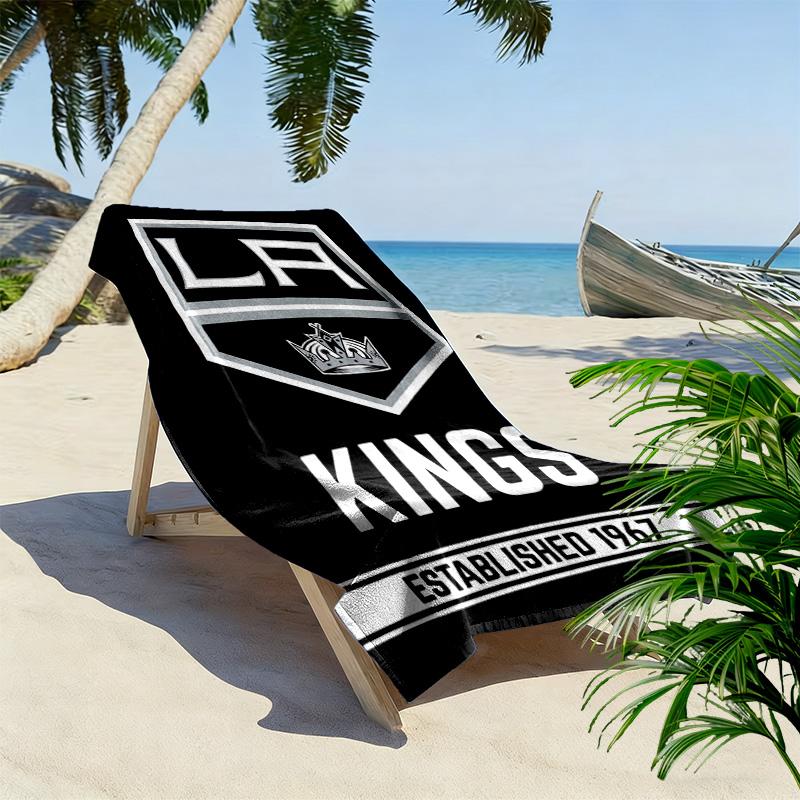 Los Angeles Kings Druck Strandtuch, Großes Weiches Schnelltrocknendes Handtuch für Strand Camping Schwimmen