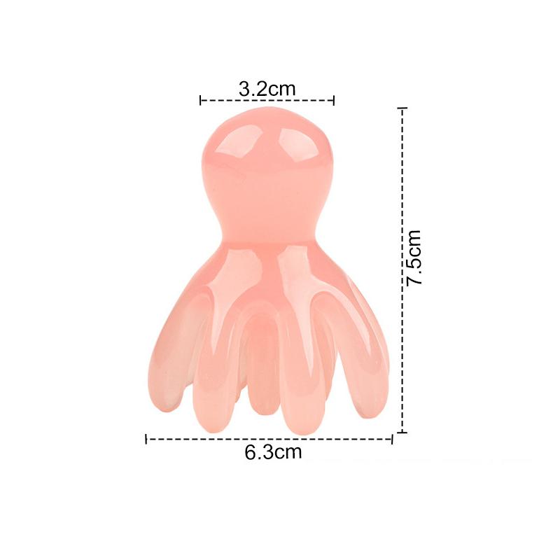 Resin Double Row Octopus Comb Cute Head Massager Hair Care Meridian Scraping Scalp Massage Acupuncture SPA Gua Sha Massage Tool