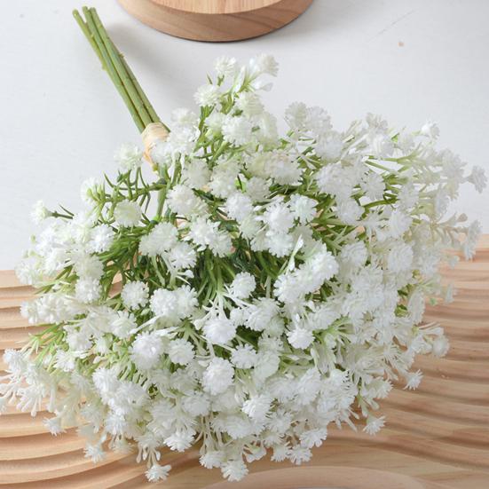 7 Bundles Baby's Breath Artificial Flower Faux Silk Gypsophila Flower Bouquet for Wedding