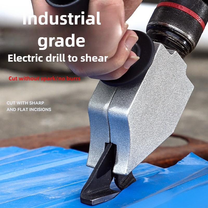 Electric Drill Metal Sheet Cutter Head Shears Attachment for Power Tools Scissors Metalworking Accessories