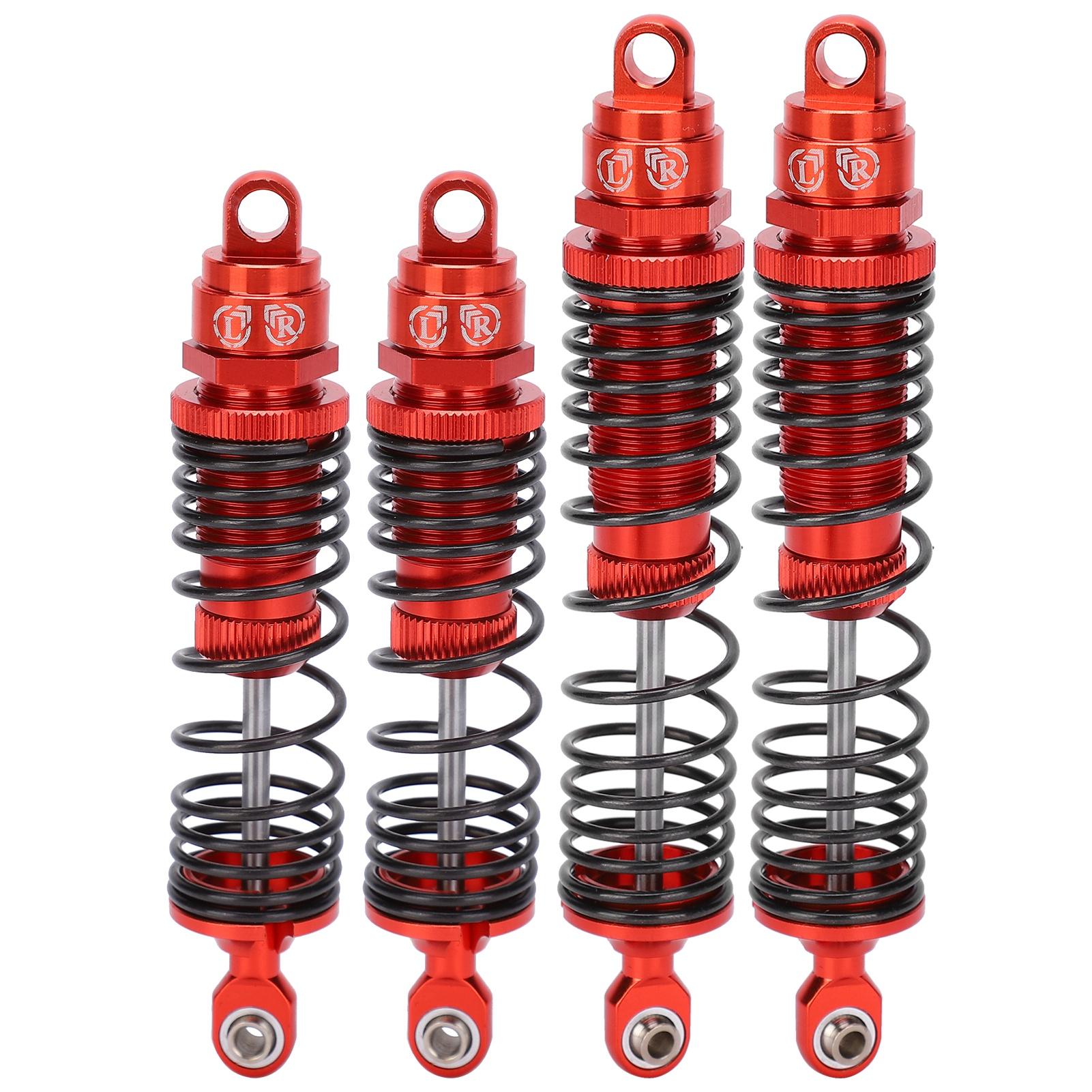 

4Pcs RC Metal Front and Rear Shock Absorber Damper for TRAXXAS SLASH 1 10 RC Cars Red червоний