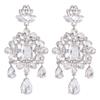 Luxurious Rhinestone Tassel Earrings: Elegant Crystal Studs with a European & American Flair