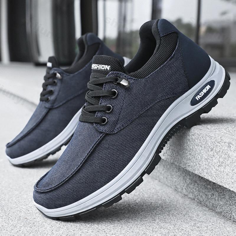 Fashion Men's Platform Sneakers 2025 Spring Autumn Breathable Soft Sole Running Shoes Comfortable Non Slip Height Increase Casual Shoes