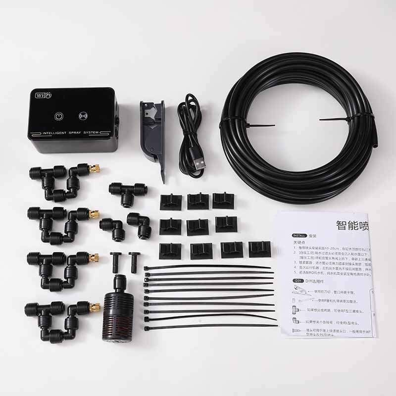 WiFi Rainforest Irrigation Timer Watering System Fog Nozzles Irrigation Kit Automatic Spray Misting Plant Watering System