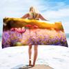 Garden Flower Quick Dry Large Beach Towel, Super Absorbent and Sand Free Pool Towel, Microfiber Portable Sports/Camping Towel