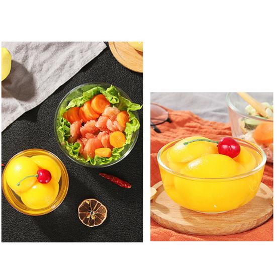 Glasschüssel Verdickte Servierschüssel für Salat Suppe Nudeln Haferflocken Großes Fassungsvermögen Runde Schale Wiederverwendbares Küchengeschirr