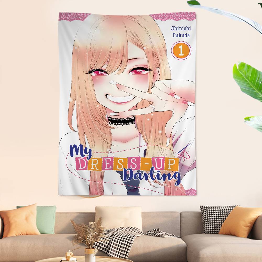 Marin Kitagawa Anime Colorful Tapestry Wall Hanging Home Decoration hippie bohemian decoration divination Wall Art Decor