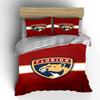 "Florida Panther Logo on Red Background" Print Bedding Set Duvet Cover Pillowcases (1* Duvet Cover 2* Pillowcases Do Not Include Comforter)