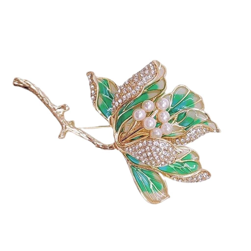 Graceful Alloy and Enamel Crabapple Brooch Pin for Women Fashionable Corsage Jewelry Accessory for Dresses and Bags