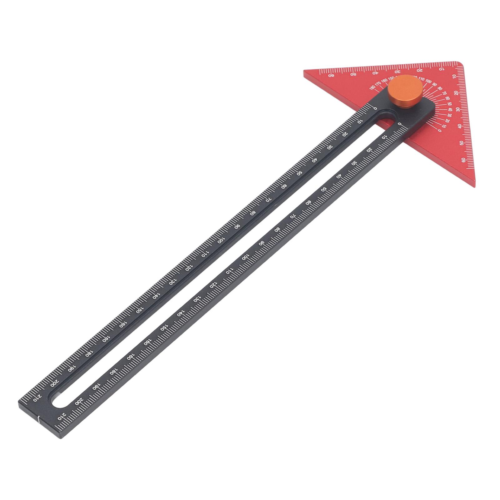 

Woodworking Edge Ruler Aluminum Alloy Imperial Metric Scale 180 Degree Scribing Ruler