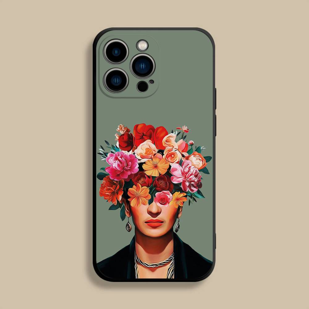

F-Frida-s K-Kahlo-g Art Phone Case For iPhone 17,16,15,14,13,12,Pro,Max,Plus,E,SE4,Air,Mini Black Soft Cover iPhone14promax