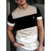 Sommer Herren Freizeit Mode Kreativ Lässig Täglich T-Shirt Locker Lässig T-Shirt 3D Digital Farbe Gedrucktes T-Shirt