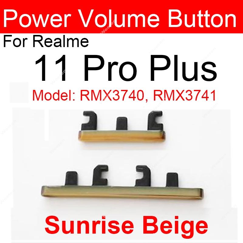 Power-Lautstärketasten für Realme 11 11X Pro 11Pro Plus 5G Power-Lautstärketasten Power-Lautstärketaste Seitenknopf Flexkabel Teile