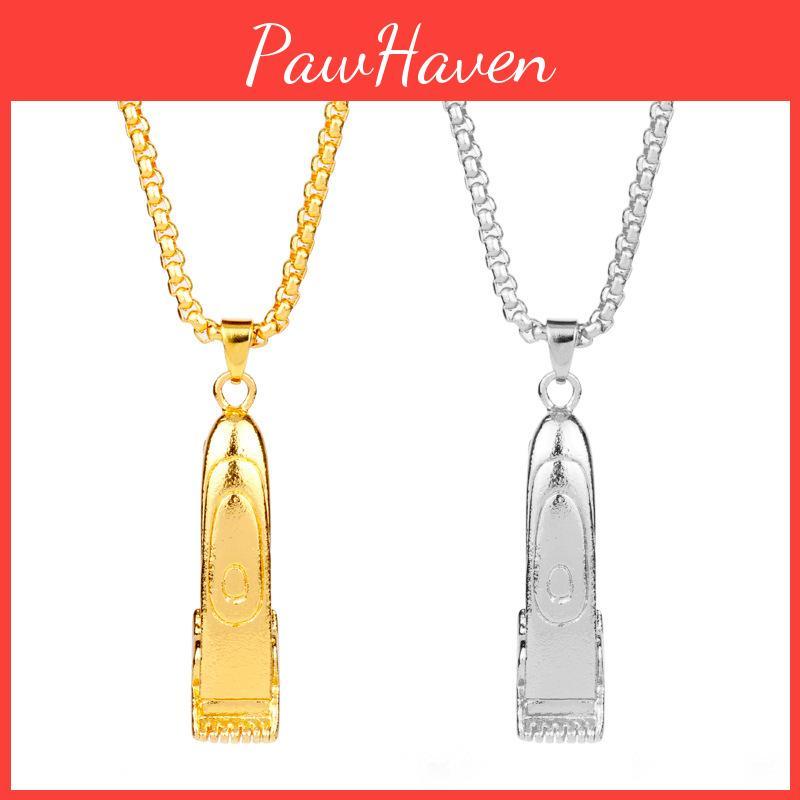 Clipper Metal Hair Alloy Chain Necklace With Pendant For Casual Fashion Gift And
