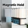 Four-Cup Wall Storage Rack with Metal Holder Rail and Lower Shelf, Keeping Kitchen Drinkware Together for Storage