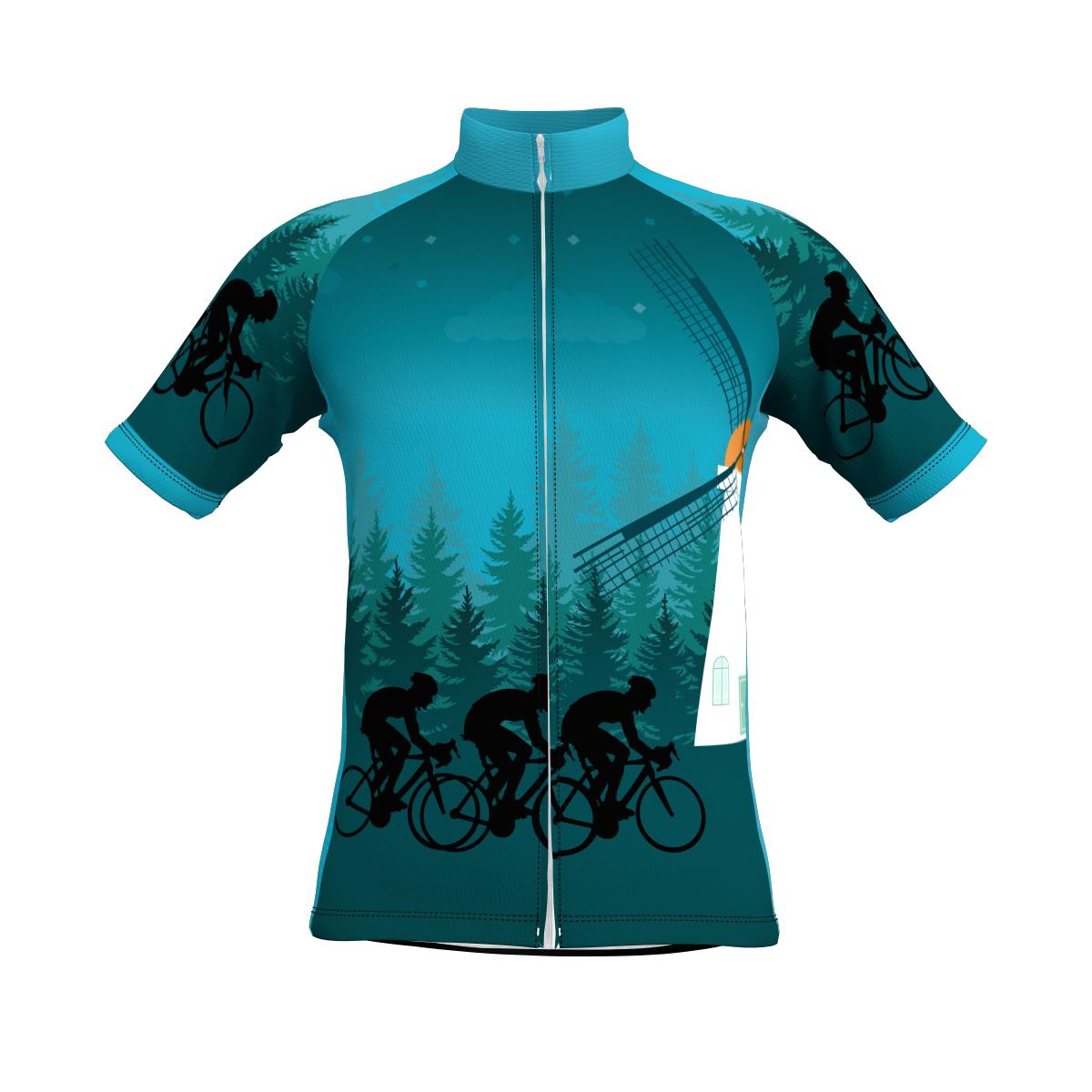 HIRBGOD Mens Loose Fit Cycling Jersey Quick Dry Bicycle Clothes Mountain Biking Attire Outdoor Cycling Jersey Xxs