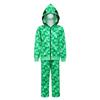 Minecraft Creeper Kids Hoodie And Pants Set With Polyester Fabric For Cosplay And Casual Wear