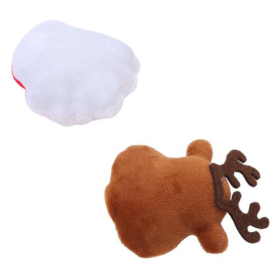 Toy Elk Xmas Santa Claus Design med kattemynte, bitebestandige tenner som sliper myk