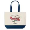 Tote Bag - PLANETEE - Valentine Les Affaires d'Enfer - Blue Background - Cotton 40x45 Cm - Large Size