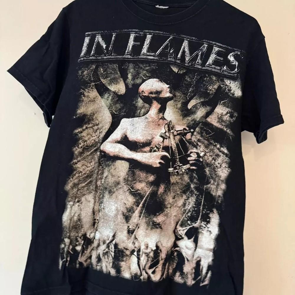 In Flames Reroute to Remain Shirt Retro Style black T shirt Unisex S5XL Unisex T-Shirt XXL