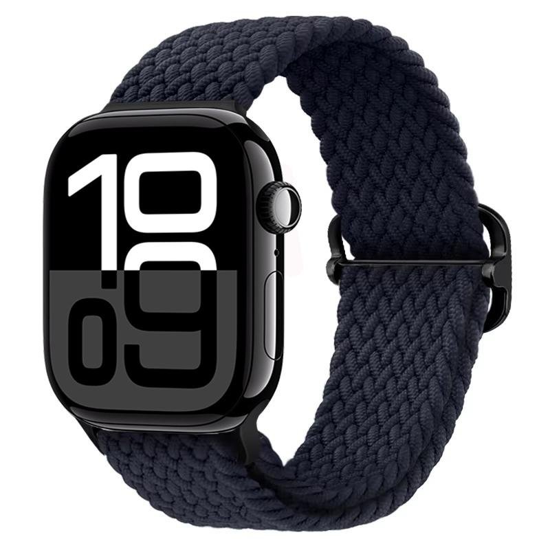 Nylon Braided Loop Band for Apple Watch Ultra/2 49mm 10 9 8 7 46mm 45mm 41mm 6 5 4 SE 44mm 40mm Elastic Strap for iWatch 3 42mm