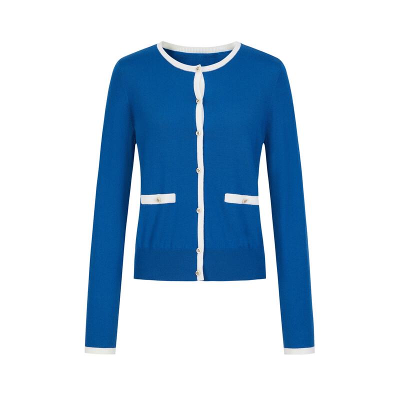 JUZUI Women's Wool Blend Round Neck Knit Sweater