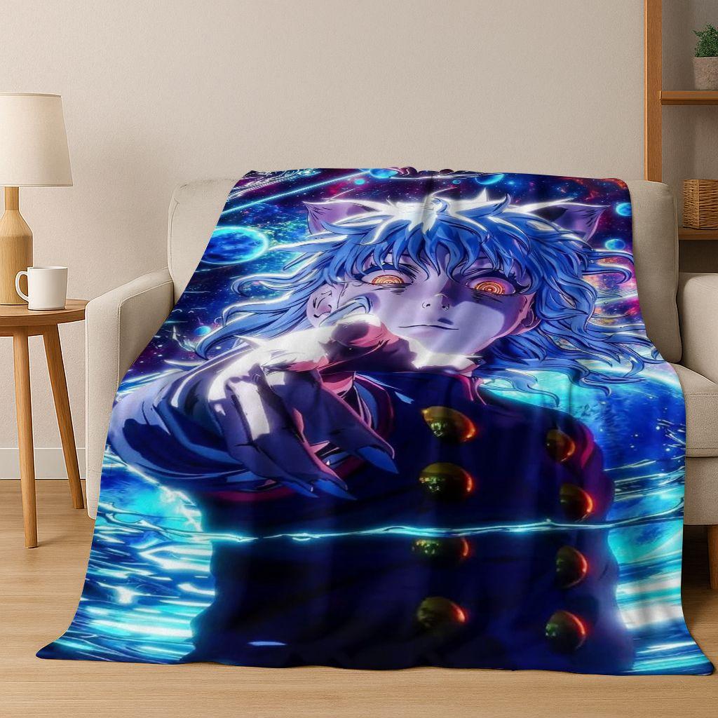 Anime HUNTER X HUNTER HXH Gon Freecss Killua Cartoon Flannel Blanket,Cozy Soft Throw Blanket for Home Bedroom Bed Sofa Cover Kid